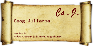 Csog Julianna névjegykártya