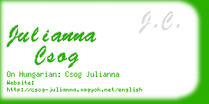 julianna csog business card